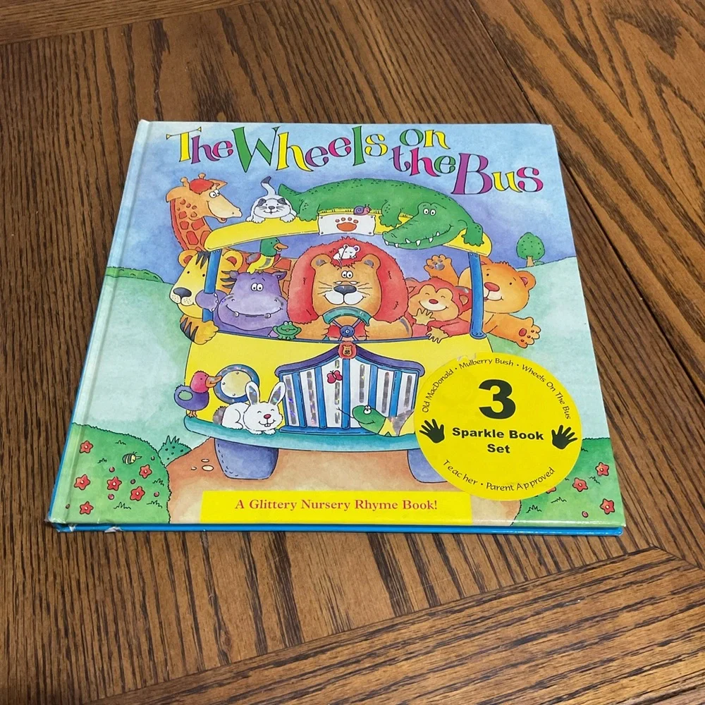 Books: Wheels on Bus, Tools Rule, I Grow Up, Daniel Tiger, Lego Superhero, Poky